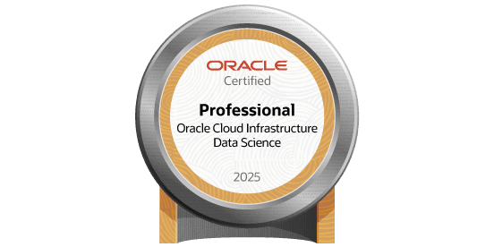 Oracle Cloud Infrastructure 2025 Certified Data Science Professional badge